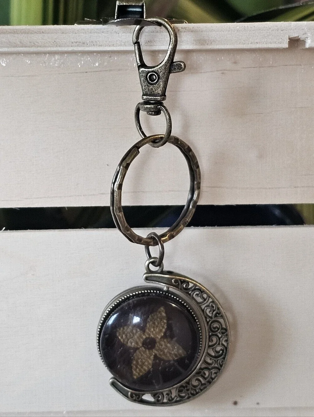 Louis Vuitton Pieces In Crescent Moon Pendant On Keychain/Bagcharm